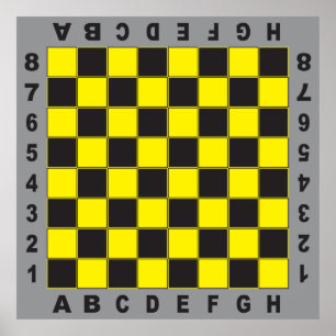 tableau d'échecs compétition jaune noir