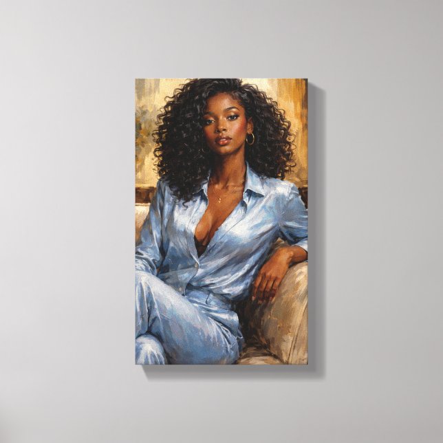 Tableau Déco ( Blue Beauty ) Art Déco Canvas Print (Front)