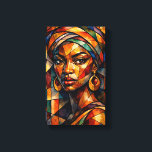 Tableau Déco ( Piercing Gaze ) Art Abstraite Canvas Print<br><div class="desc">Cette toile met en évidence le portrait d’une jeune femme africaine au regard perçant, interprété à travers des formes abstraites et des lignes expressives qui suggèrent à la fois mystère, force intérieure et élégance. Les contours stylisés et les contrastes visuels révèlent une présence intense, où l’identité, la féminité et la...</div>