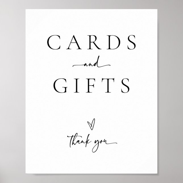 Tableau des cadeaux de mariage Cartes des signes P (Devant)