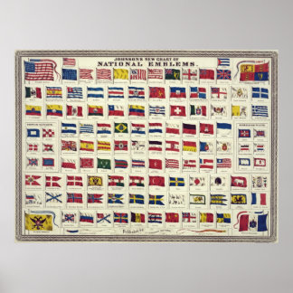 Tableau des drapeaux nationaux vintages - créé en 