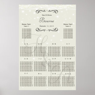 Tableau des places de l'invité de l'événement spéc