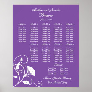 Tableau des sièges de la réception de mariage - Ta