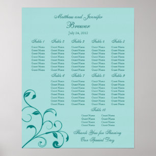 Tableau des sièges de la réception de mariage - Ta