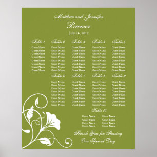 Tableau des sièges de la réception de mariage - Ta
