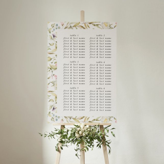 Tableau des sièges de la table de Fleur sauvage Bo (Créateur téléchargé)