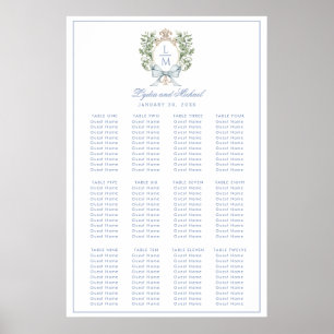 Tableau des sièges Mariages du monogramme de la cr