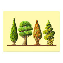 tableau des trois arbres sculptés dessin digital