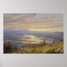 Tableau du coucher de soleil sur la plage