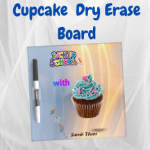 Carte d'effacement sec Cupcake personnalisée
