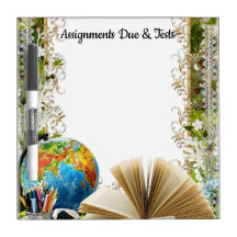 Carte d'effacement sec vintage Schooltime