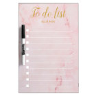 Liste de tâches personnalisée en marbre rose et or