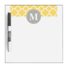 Monogramme gris Motif Quatrefoil jaune