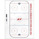 Panneau blanc de piste d'hockey