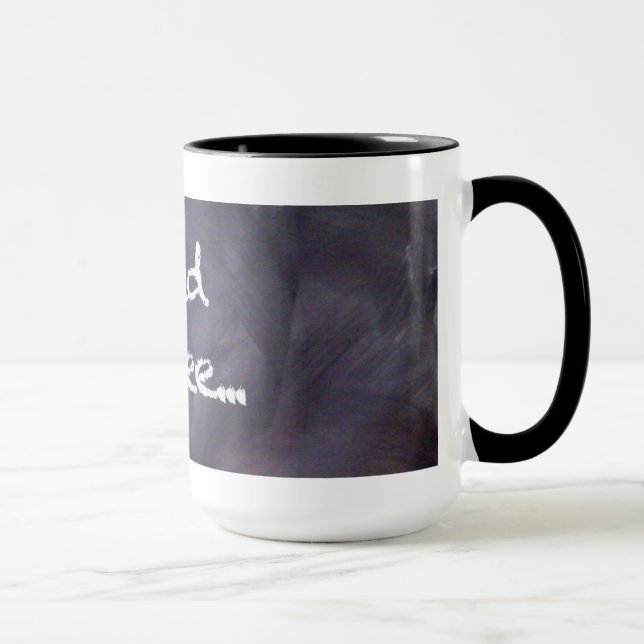 Tableau et craie : Tasse de café du besoin (Droite)