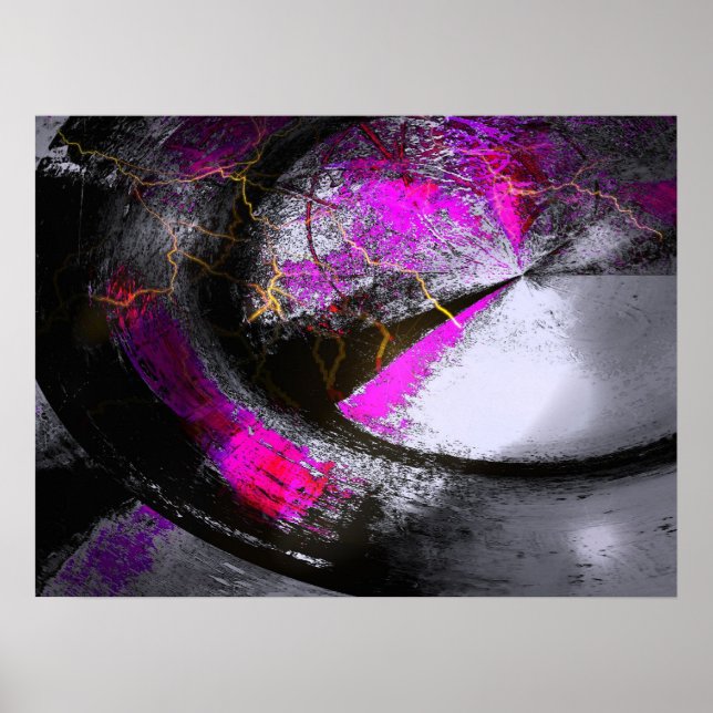 Tableau informatique Poster numérique Abstrait Imp (Devant)