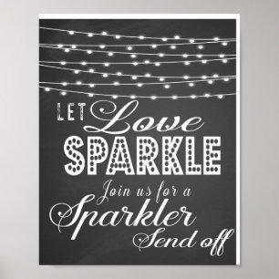 Tableau Let love sparkle impression de mariage
