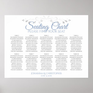 Tableau Mariage de 10 tables bleu et gris