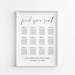 Tableau minimaliste 12 Mariage de table