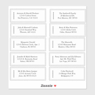 Tableau minimaliste-1 B&W de 10 Étiquettes de adre