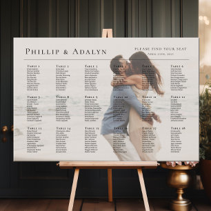 Tableau moderne de sièges mariage photo, 18 tablea