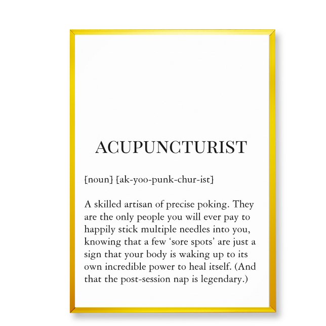 Tableau mural point sensible d'acupuncture Graphiq (Acupucture clinic wall decor art,  acupuncture wall chart)