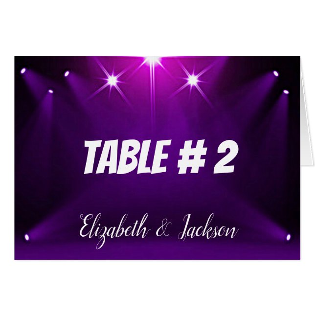 Tableau n° 2 Cartes - Dans le Mariage vedette / la (Devant Horizontal)