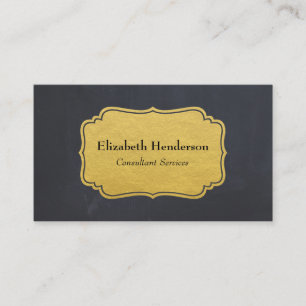 Tableau noir avec Étiquette Faux Gold Foil