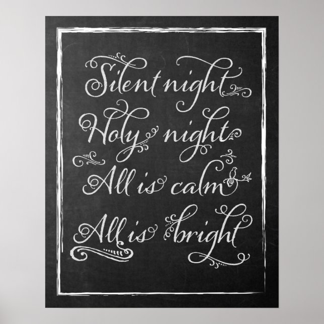 Tableau noir de Noël de nuit (Devant)