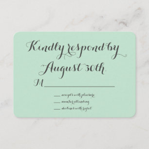 Tableau noir floral RSVP (menthe)