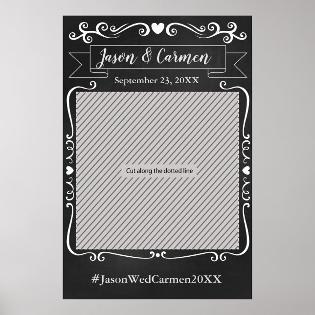 Tableau noir Mariage photo Props (Devant)
