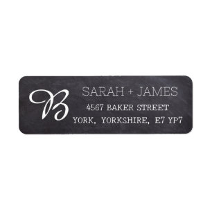 Tableau noir Monogramme rustique personnalisé