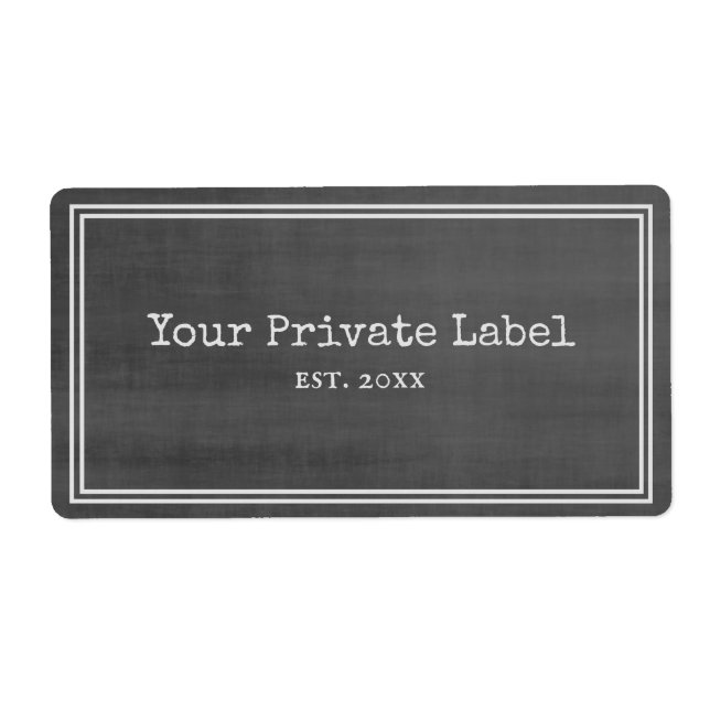 Tableau noir rétro Votre Stickers Étiquette privé (Devant)