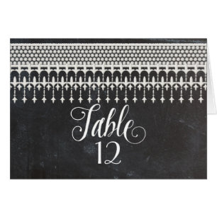 Tableau Numéros Rustique Vintage dentelle