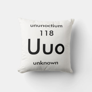 Tableau périodique 118 Coussin Ununoctium