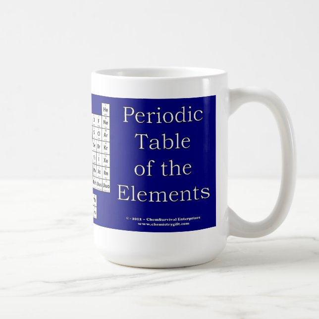 Tableau périodique de la tasse d'éléments - bleu (Droite)