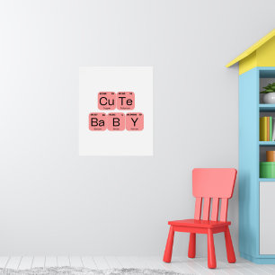 Tableau périodique d'élément bébé mignon