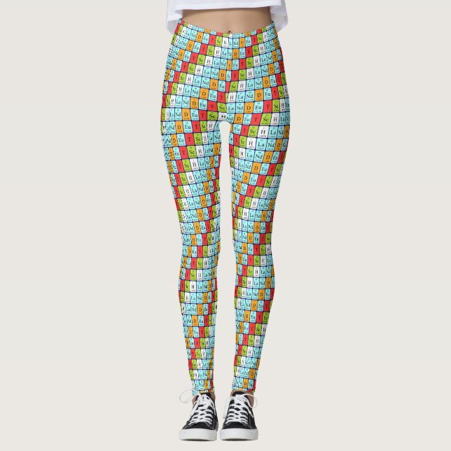 Tableau périodique Deutschland patriotique legging (Devant)