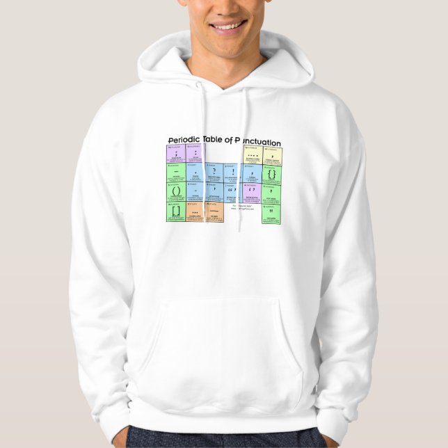 Tableau périodique du Sweat - shirt à capuche de p (Devant)