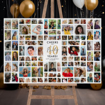 Tableau photo élégant pour les 40 ans