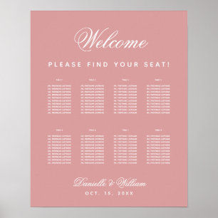 Tableau rose 8 Tableau Dusty Rose Mariage