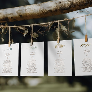 Tableau simple Rustique Floral Numéro de table Siè