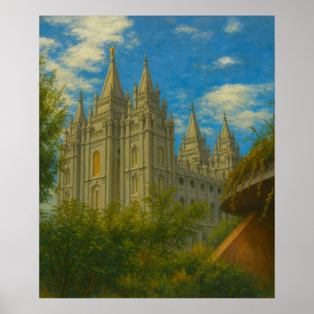 Tableau Temple de Salt Lake #2™ Poster LDS (Devant)