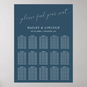 Tableau turquoise minimal de sièges de Mariage