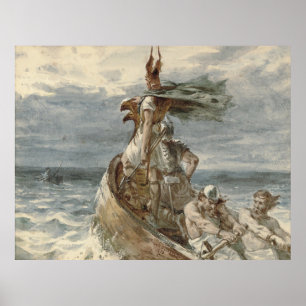 Tableau vintage Vikings Raiding (1873)