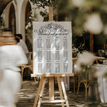 Tableaux de Siège de Mariage à l'ancienne en Noir