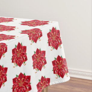 Tablecloth "60x84" Red Poinsettias