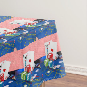 Tablecloth Ace Card Red Hearts