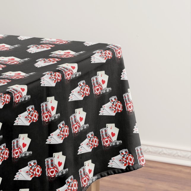 Tablecloth Ace Card Red Hearts (In Situ)