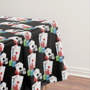 Tablecloth Ace Card Red Hearts